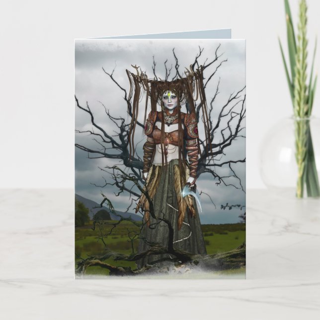 Carte de voeux imaginaire fairy sorcière (Devant)