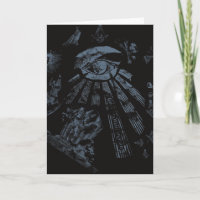 Carte de voeux Imaginaire maçonnique bleu