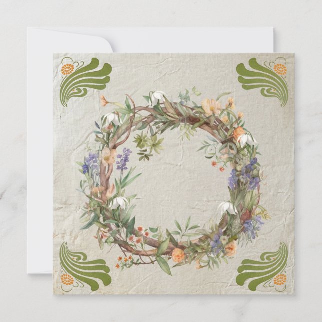 Carte de voeux Imbolc Wreath Pagan (Devant)