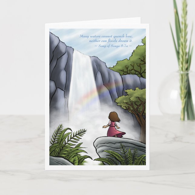 Carte de voeux insatiable de l'amour de Dieu (Devant)