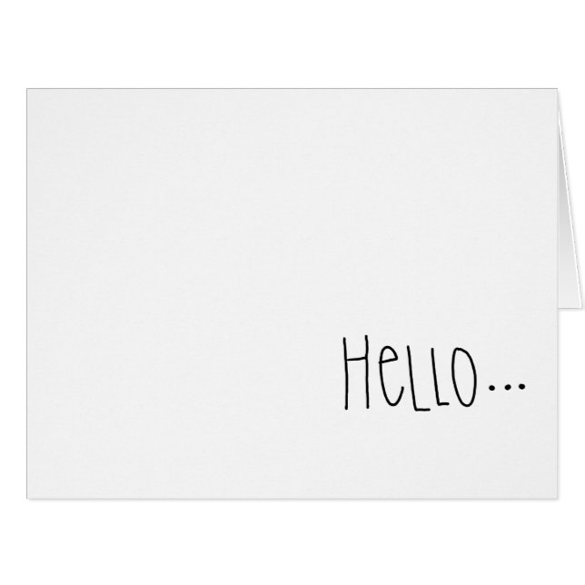 Carte de voeux intérieure de blanc simple de (Devant horizontal)