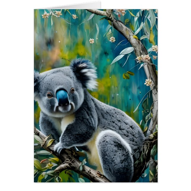 Carte de voeux intérieure Koala Blank (Devant)