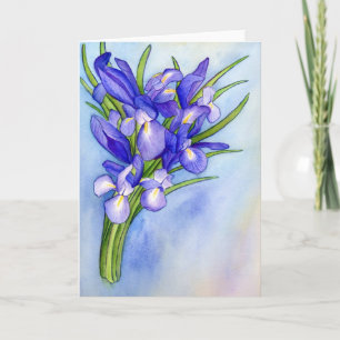 Carte de voeux "Iris Bouquet"