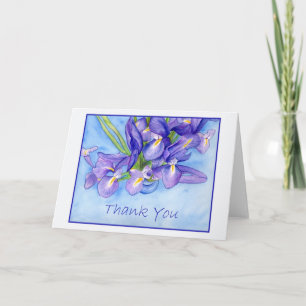 Carte de voeux Iris Vase "Merci"