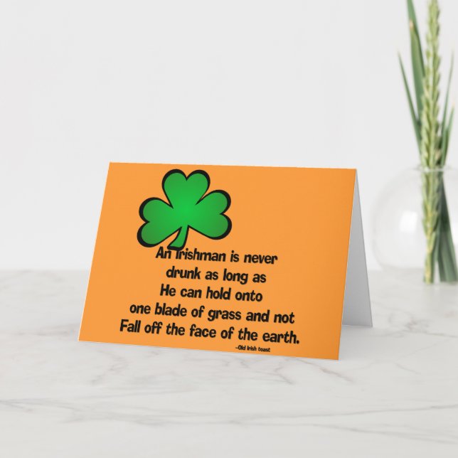 Carte de voeux irlandaise de joyeux anniversaire (Devant)