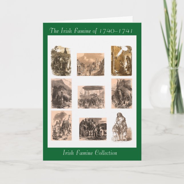 Carte de voeux irlandaise Famine collection spécia (Devant)