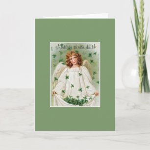 Carte de voeux irlandaise vintage de Noël