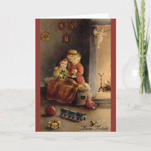Carte de voeux italienne vintage de Noël