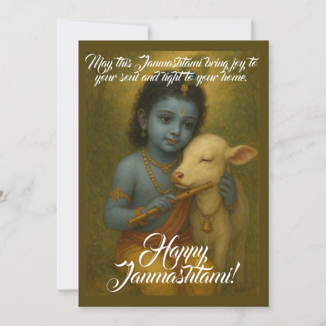 Carte de voeux Janmashtami (Devant)