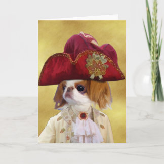 Carte de voeux japonaise Chin Nobility Chiens Cade