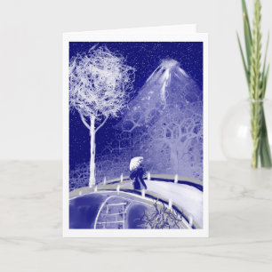 Carte de voeux japonaise d'art de Haiku