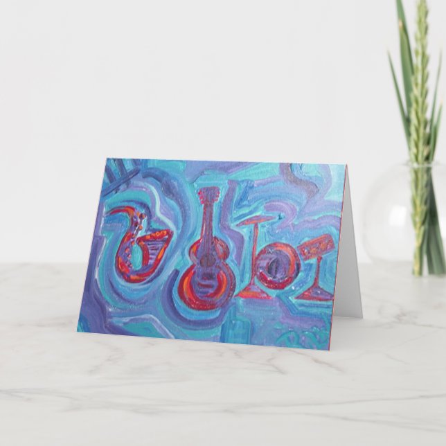 Carte de voeux - jazz l'après-midi (Devant)