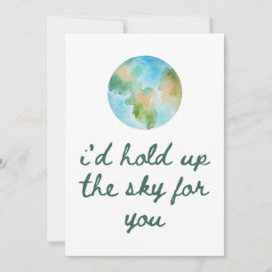 Carte de voeux "Je tiendrais le ciel pour vous"