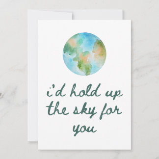 Carte de voeux "Je tiendrais le ciel pour vous"