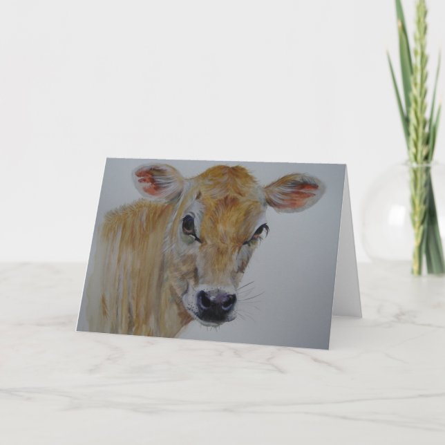 Carte de voeux Jersey Cow (Devant)