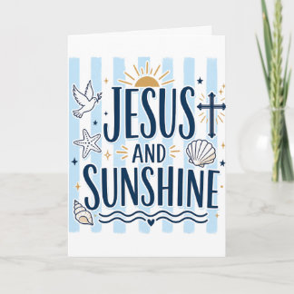 Carte de vœux Jésus et Soleil