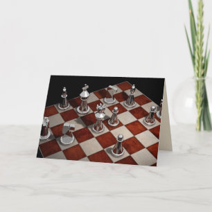 carte de voeux jeu d'échecs