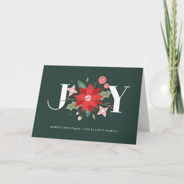 Carte de voeux Joy Flourish - Pine (Devant)