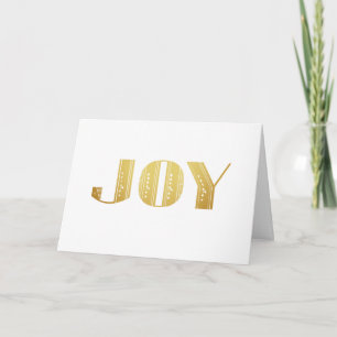 Carte de voeux Joy Gold Metallic Art Deco