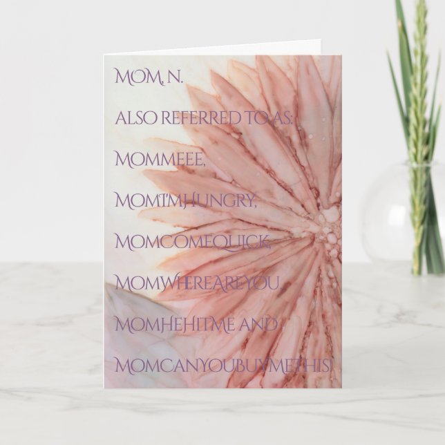 Carte de voeux "Joyeuse fête des mères" (Devant)