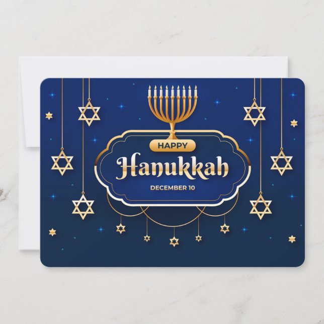Carte de vœux joyeuse Hanukkah (Devant)