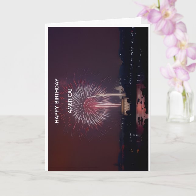 Carte de vœux Joyeux Anniversaire Amérique (Orchidée)