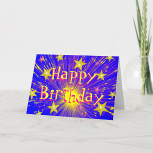 Carte de voeux "Joyeux anniversaire" Firework
