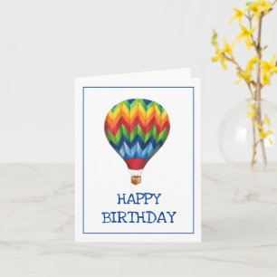 Carte de voeux "Joyeux anniversaire" Hot Air Ballo