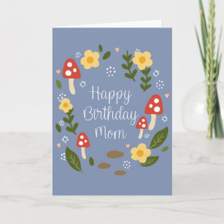 Carte de vœux Joyeux Anniversaire Maman Couronne d