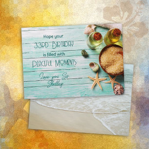 Carte de vœux Joyeux Anniversaire Spa Moments Pais