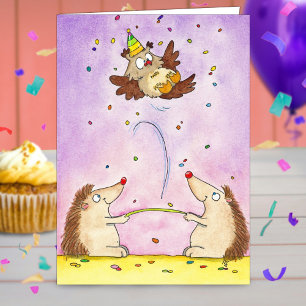 Carte de vœux Joyeux Anniversaire trampoline par N