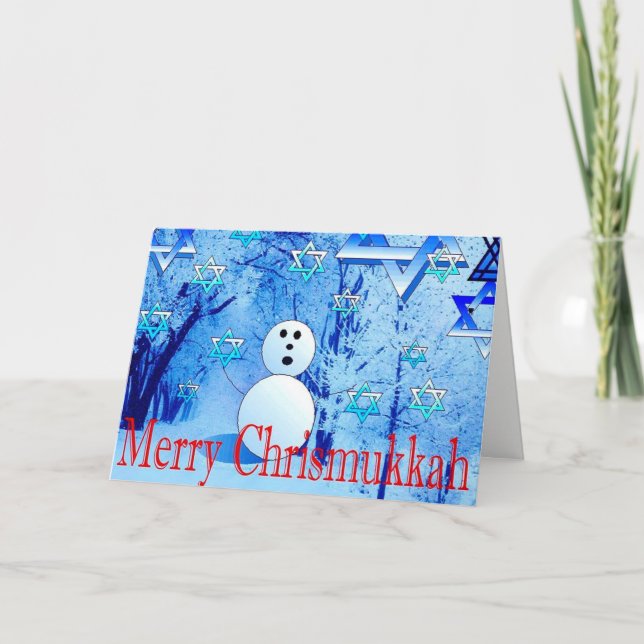 Carte de voeux Joyeux Chrismukkah Judao-Christian (Devant)