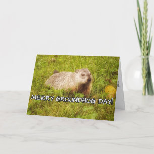 Carte de voeux Joyeux Jour de Marmotte