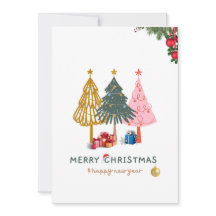 Carte de voeux Joyeux Noël et Nouvel An