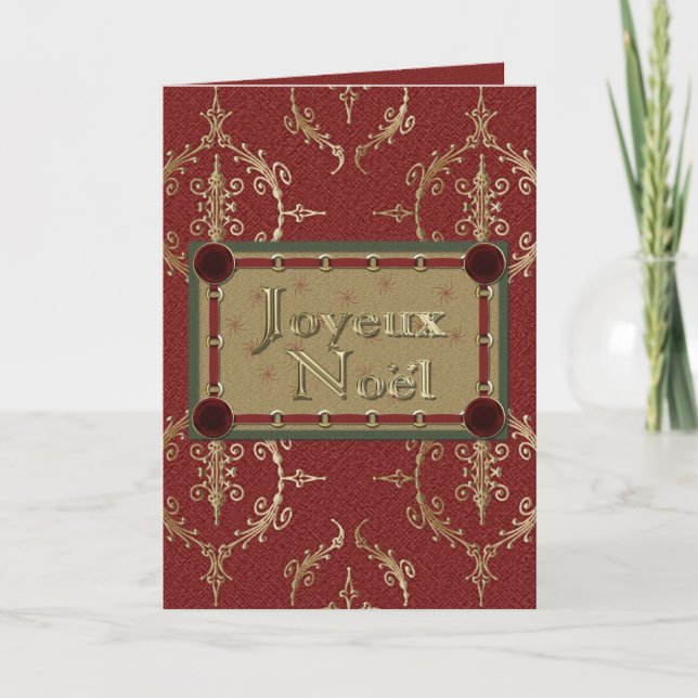 Carte de voeux Joyeux Noël Français Joyeux (Devant)