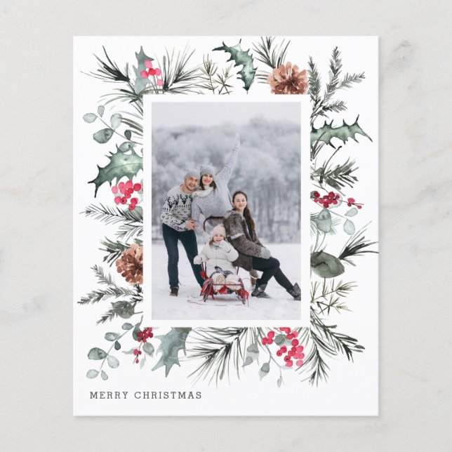 Carte de vœux Joyeux Noël Photo Fêtes 2025 (Devant)