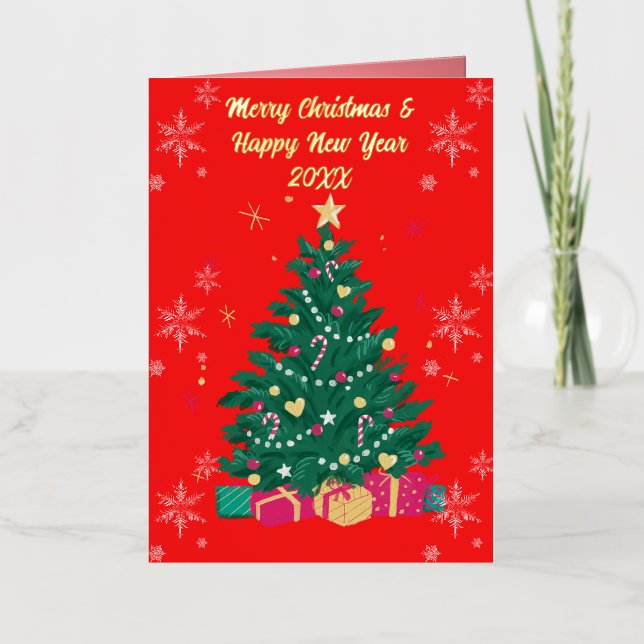 Carte de voeux Joyeux Noël Plié Phuile (Recto)