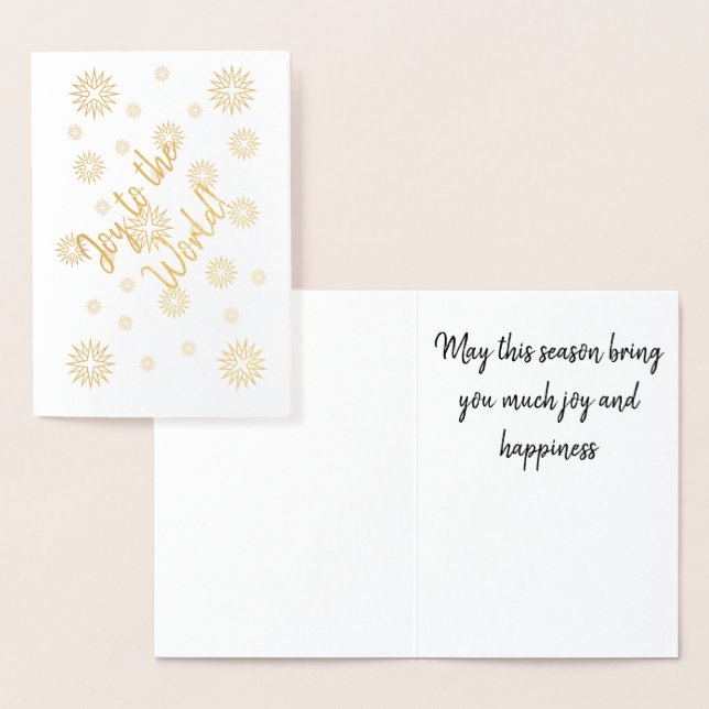 Carte de voeux - Joyful Foil Stars (Affichage)