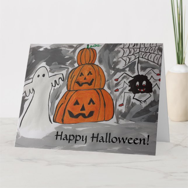 Carte de vœux Joyneuse Halloween (Devant)