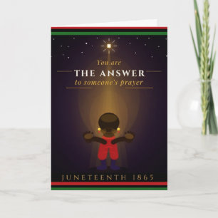 Carte de vœux Juneteenth The Answer