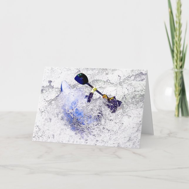 Carte de voeux Kayak (Devant)