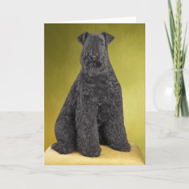 Carte de voeux Kerry Blue Terrier (Devant)