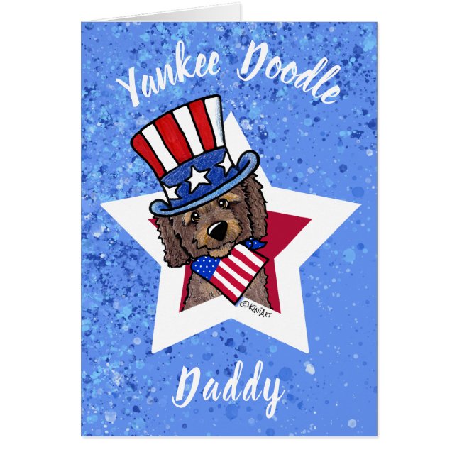 Carte de voeux KiniArt Patriotic Doodle (Devant)