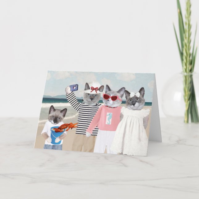 Carte de voeux Kitten Selfie (Devant)