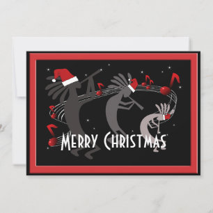 Carte de voeux Kokopelli Christmas Flat