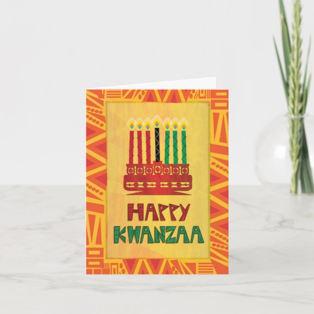 Carte de voeux Kwanzaa - Unité et Paix (Devant)