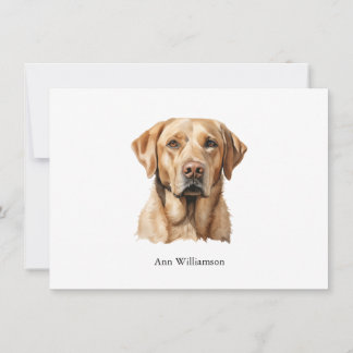 Carte de vœux Labrador Retriever jaune