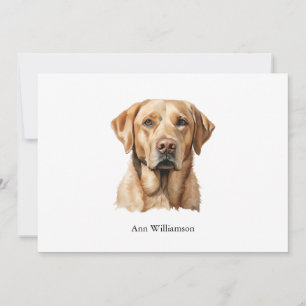 Carte de vœux Labrador Retriever jaune