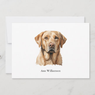 Carte de vœux Labrador Retriever jaune