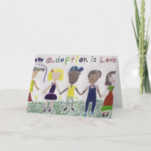 Carte de voeux - L'adoption est amour